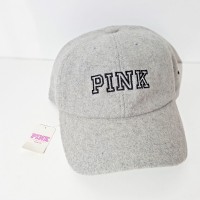 Victoria's Secret Pink Wool Hat Cap Adjustable Strap Gray  eb-10795516